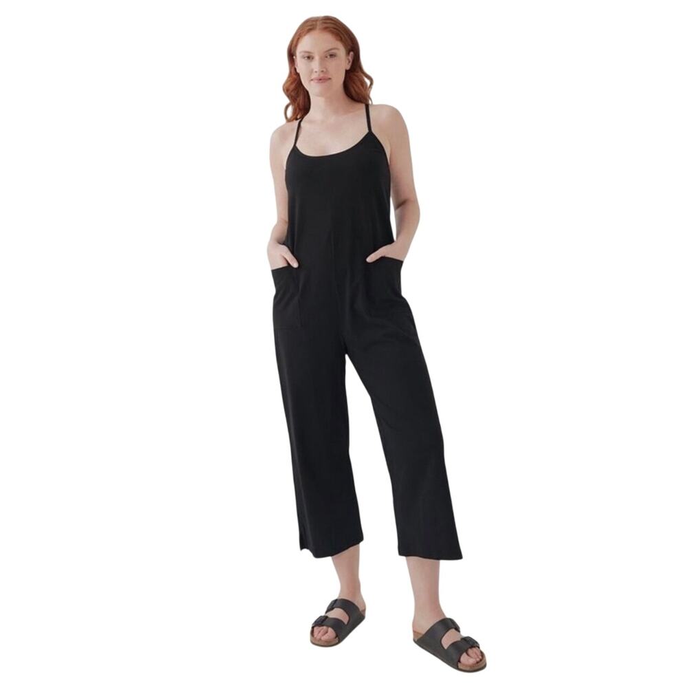 NWT PACT Women’s Cool Stretch Organic Cotton Spaghetti Strap Jumpsuit
